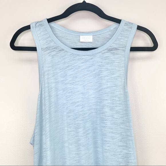 Abound Curved Hem Knit Tank Top Blue Size XL - Picture 5 of 12